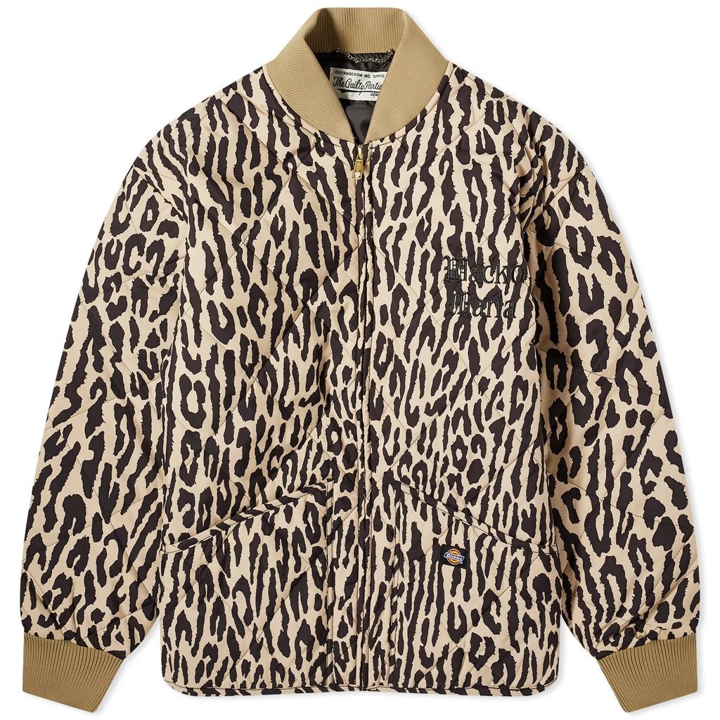Men's Dickies Leopard Quilted Jacket Beige
