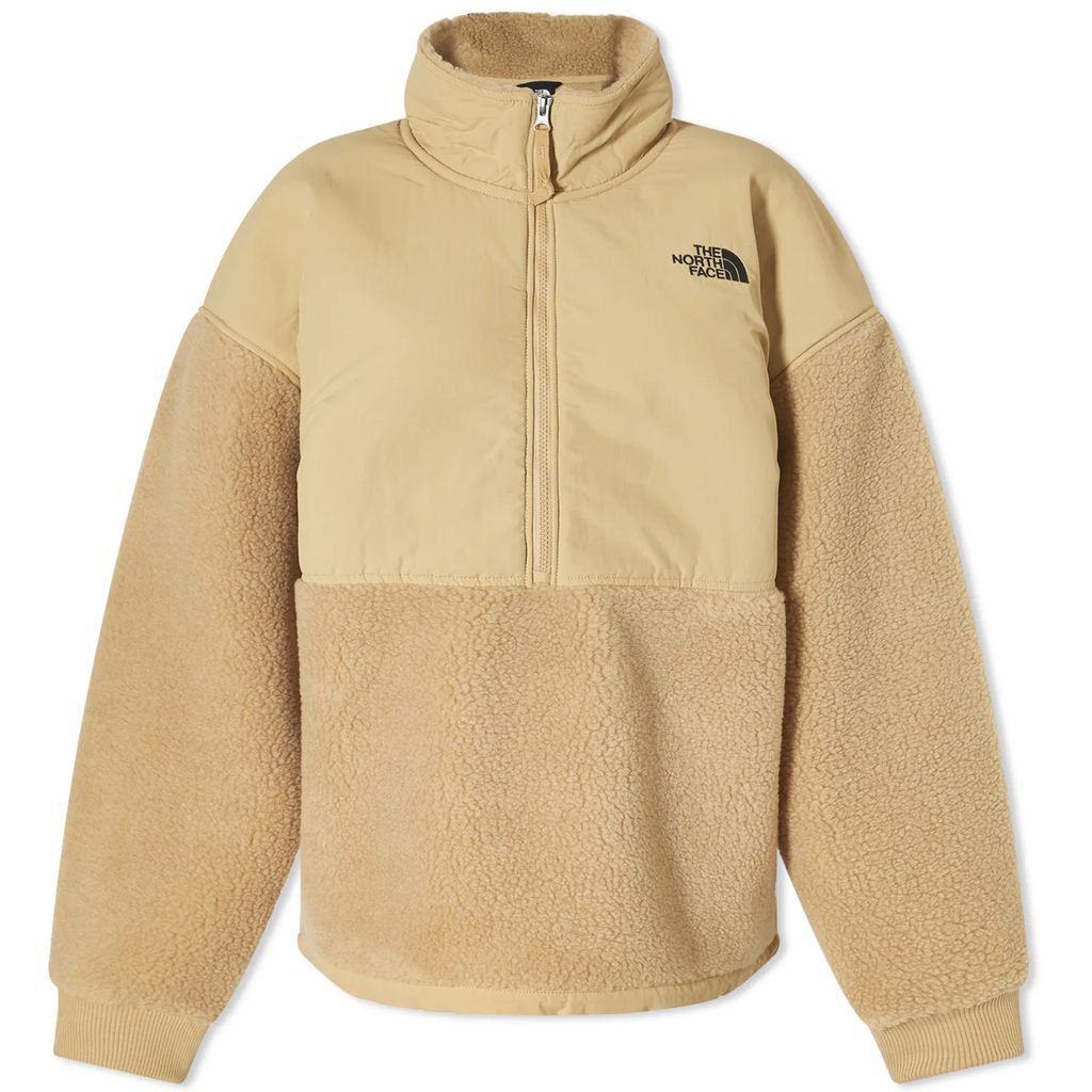 Men's Platte High Pile Quarter Zip Fleece Khaki Stone