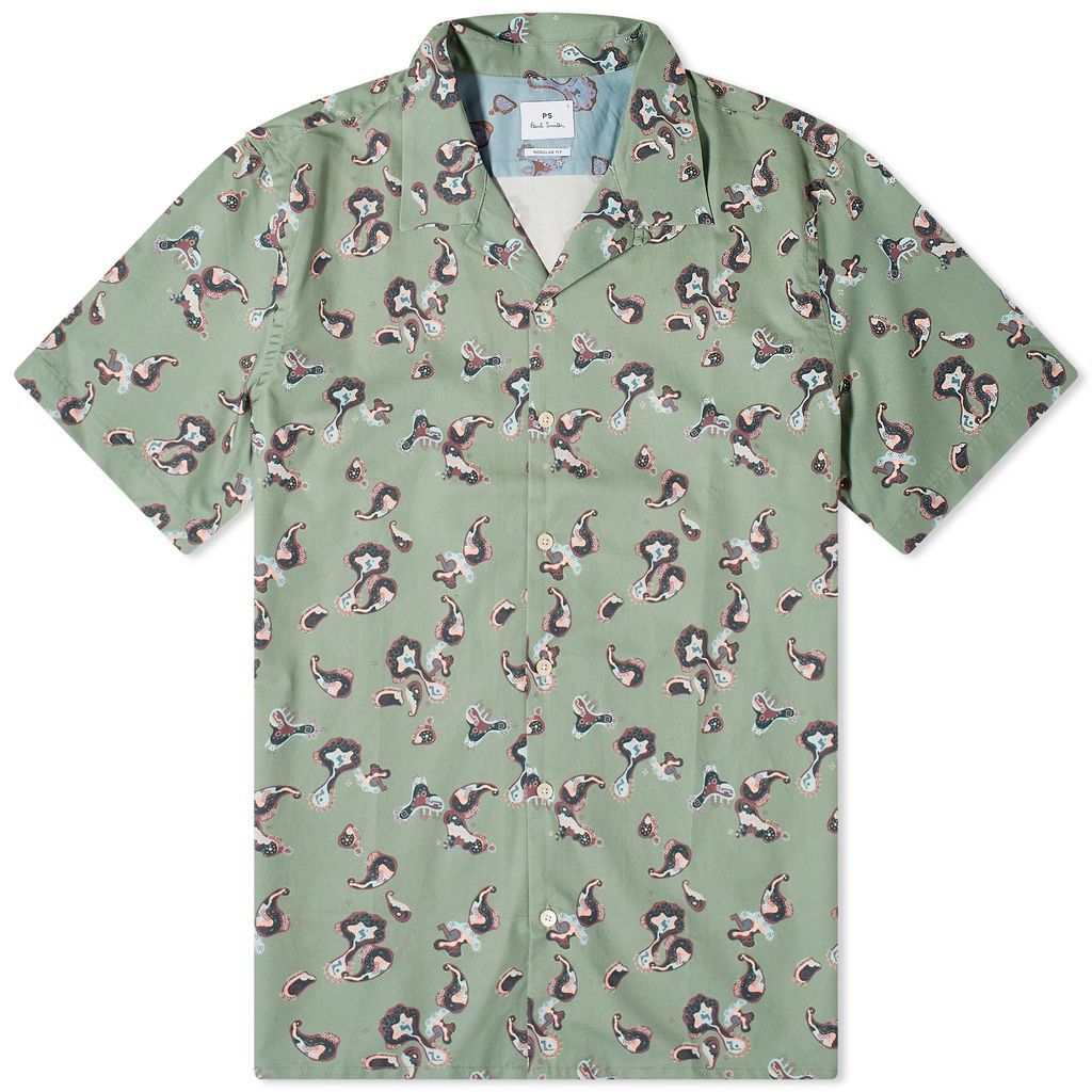 Men's Printed Vacation Shirt Green