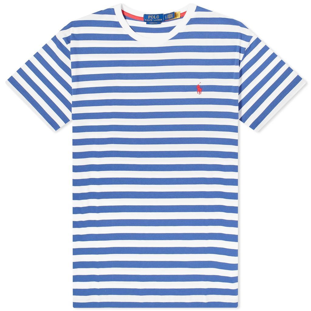 Men's Stripe T-Shirt Old Royal/White