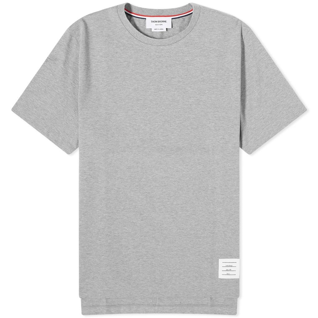 Men's Relaxed Fit Side Split Classic T-Shirt Light Grey