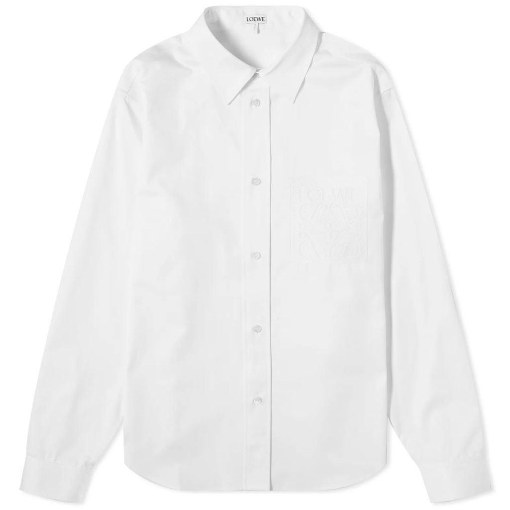 Men's Anagram Pocket Shirt White