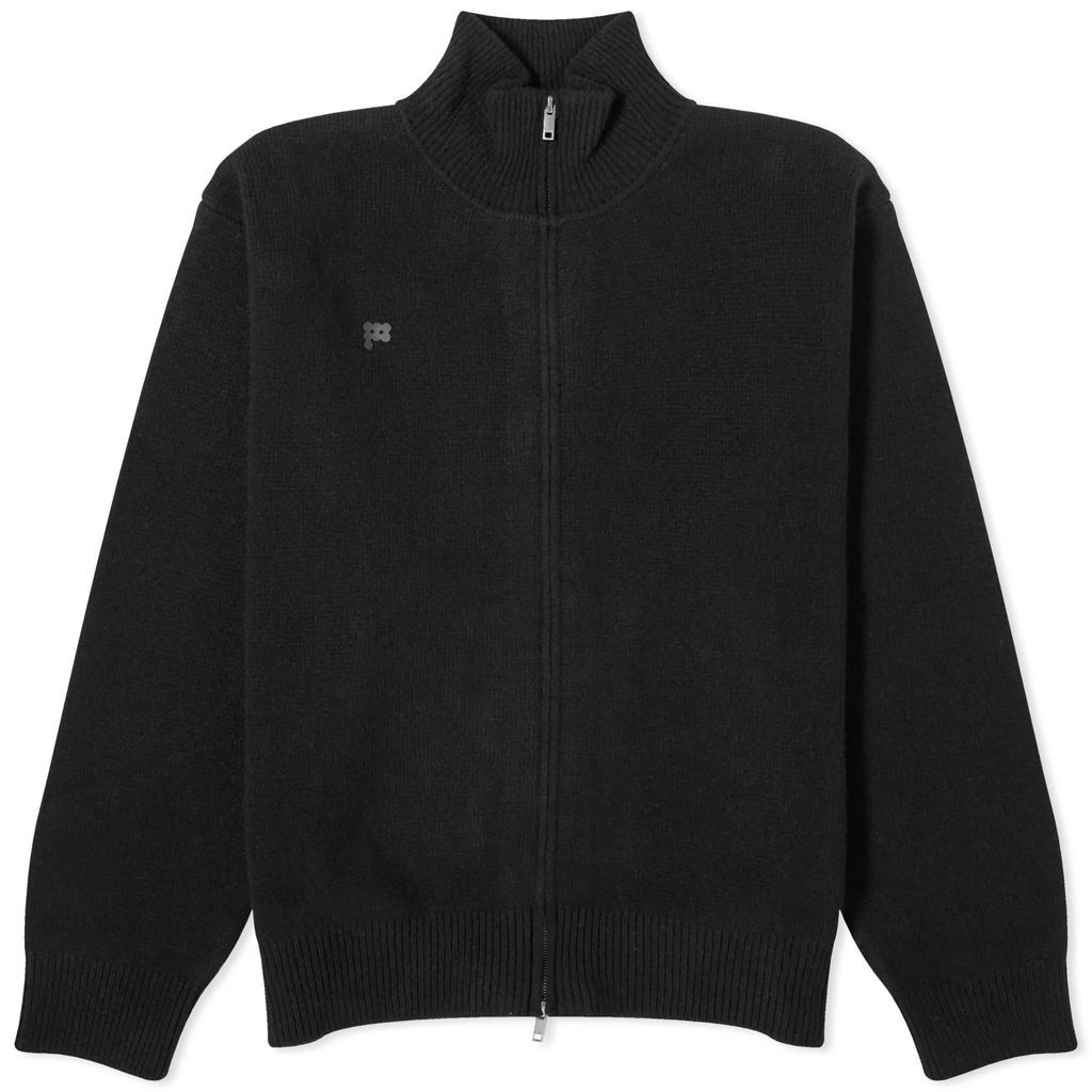 Men's Recycled Cashmere Compact Zipped Sweater Black