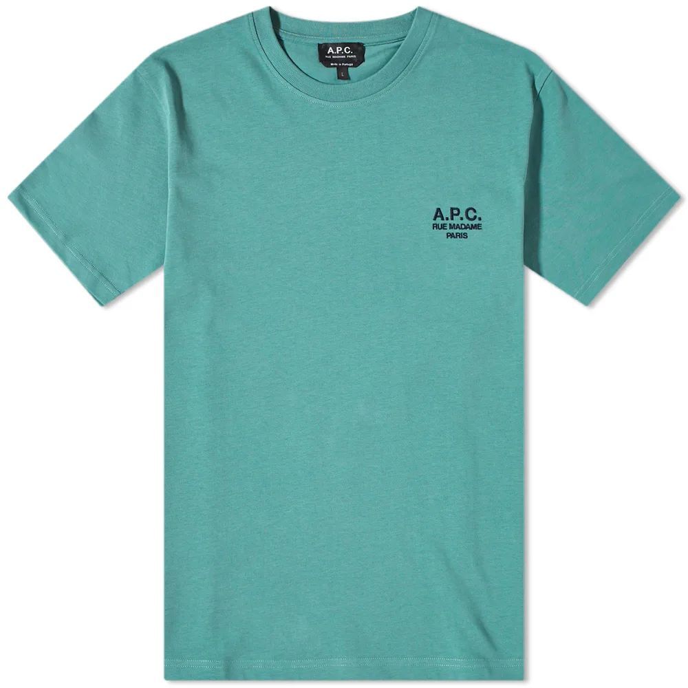 Men's New Raymond Embroidered Logo T-Shirt Grey Green