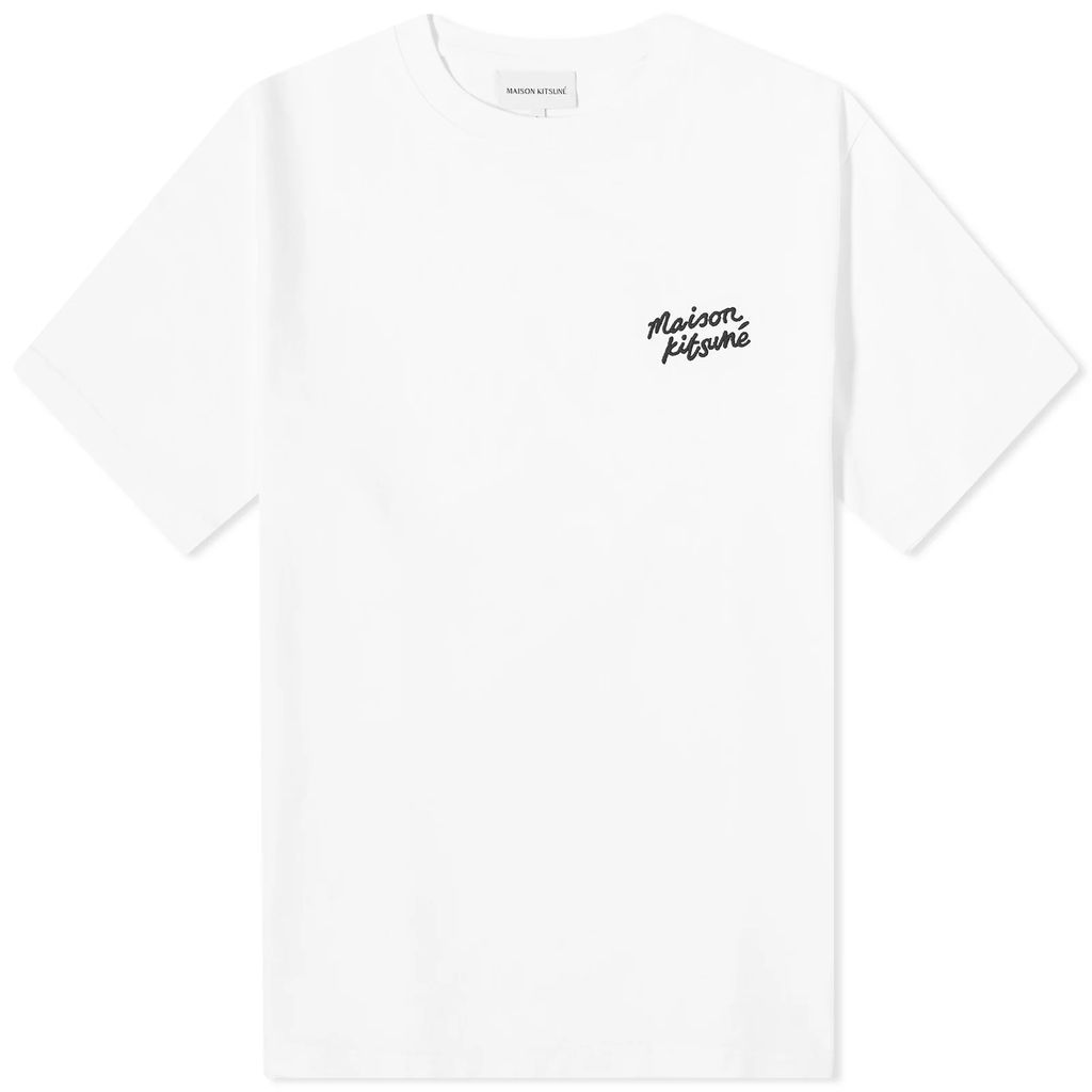 Maison Kitsune Mini Handwriting Comfort T-Shirt White/Black