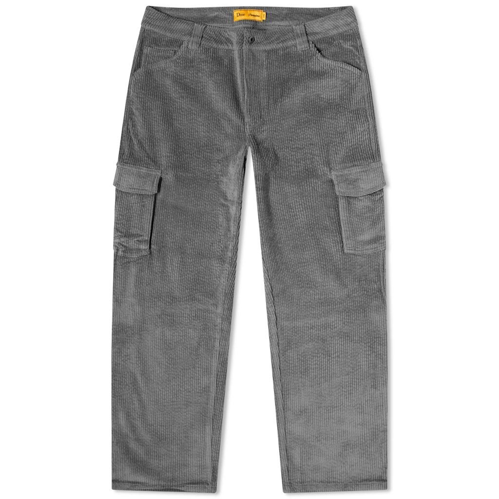 Men's Relaxed Cord Cargo Pants Grey