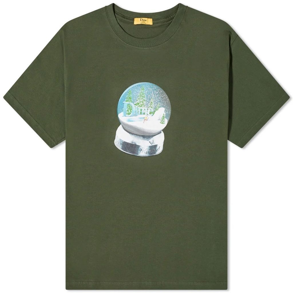 Men's Snow Globe T-Shirt Forest Green