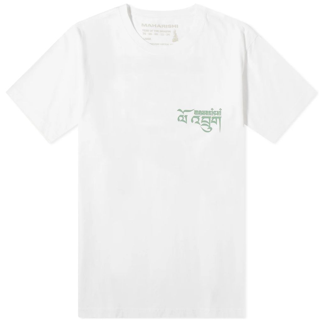 Men's Tashi Mannox Abundance Dragon T-Shirt White