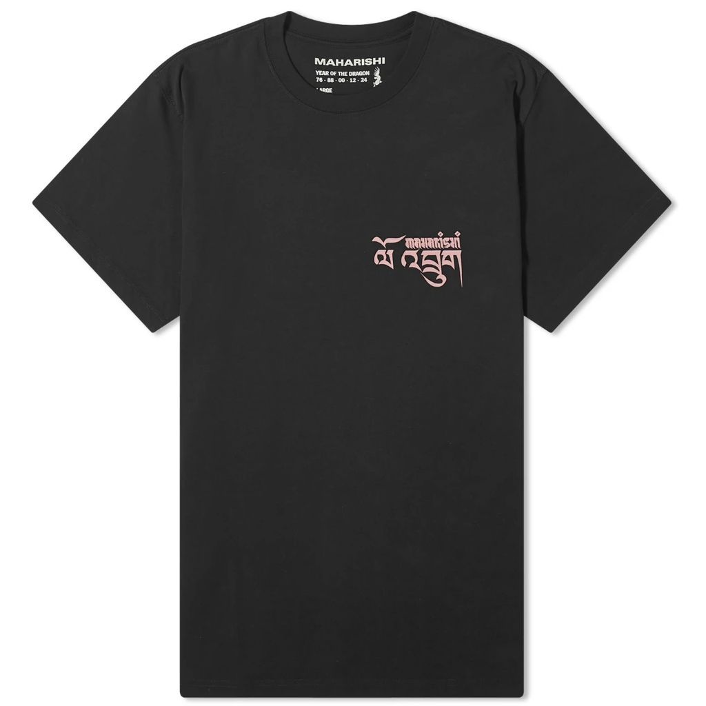 Men's Tashi Mannox Abundance Dragon T-Shirt Black