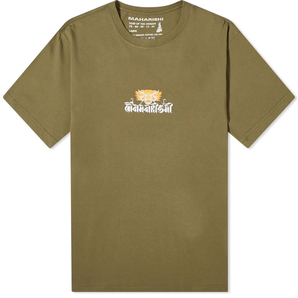 Men's Tashi Mannox Abundance Circle T-Shirt Olive