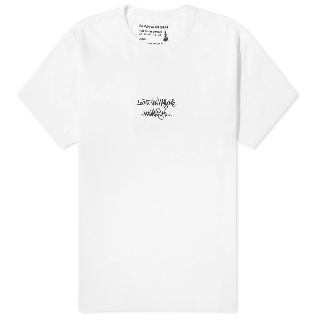 Men's Kay One Distorted Dragon T-Shirt White
