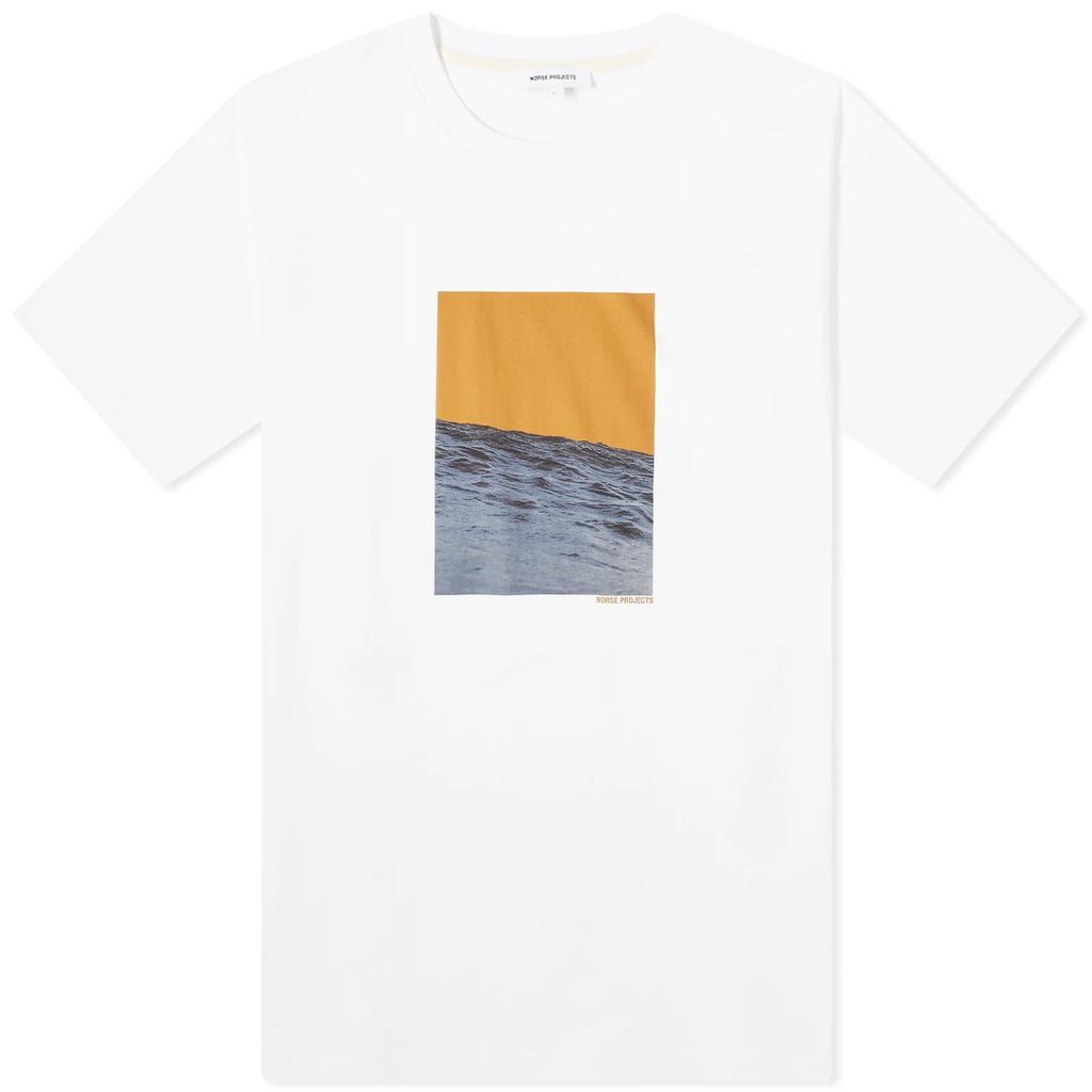 Men's Johannes Organic Waves Print T-shirt White