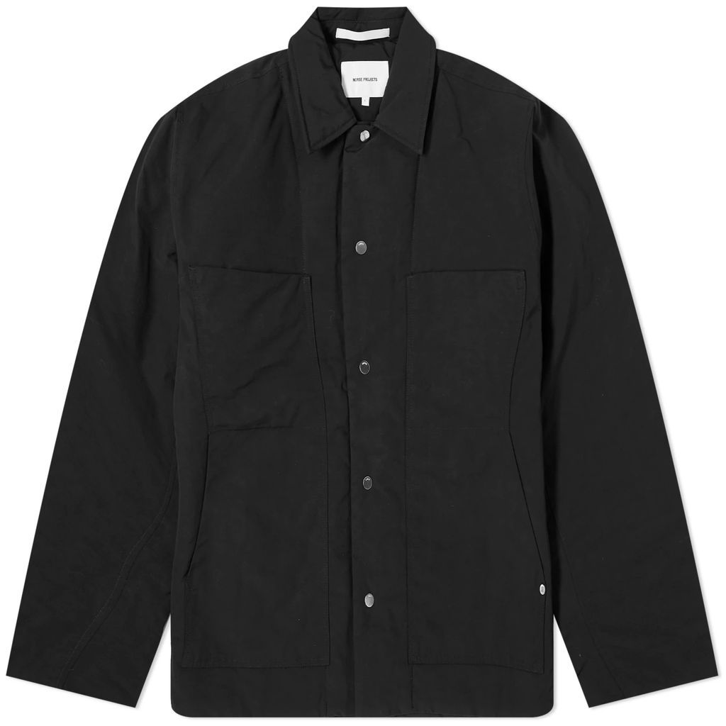 Men's Pelle Waxed Nylon Insulated Jacket Black