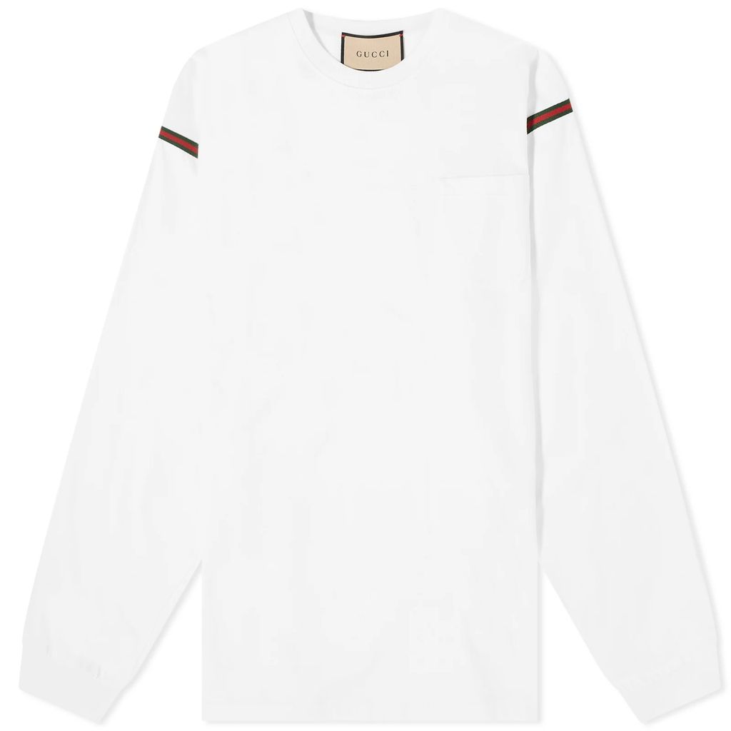 Men's Tape Long Sleeve T-Shirt White
