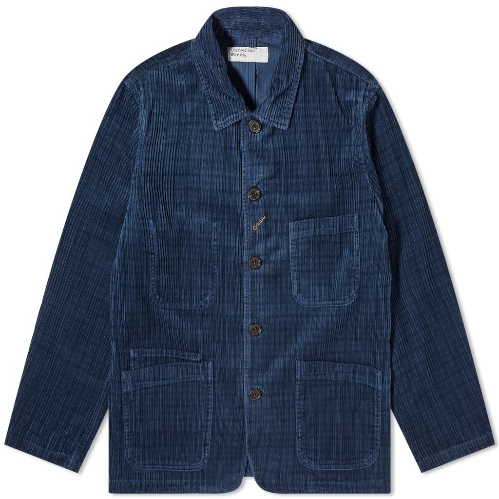Men's Houndstooth Cord Bakers Chore Jacket Navy