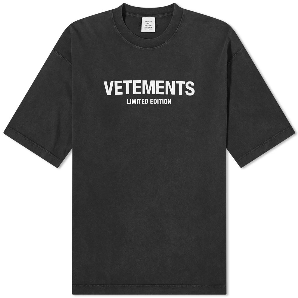 Men's Limited Edition Logo T-Shirt Washed Black