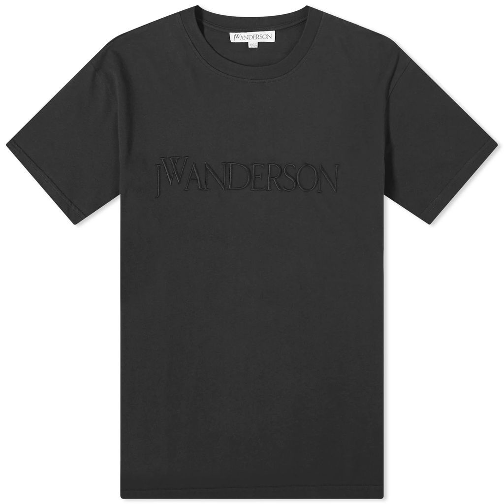 Men's Logo Embroidery T-Shirt Black