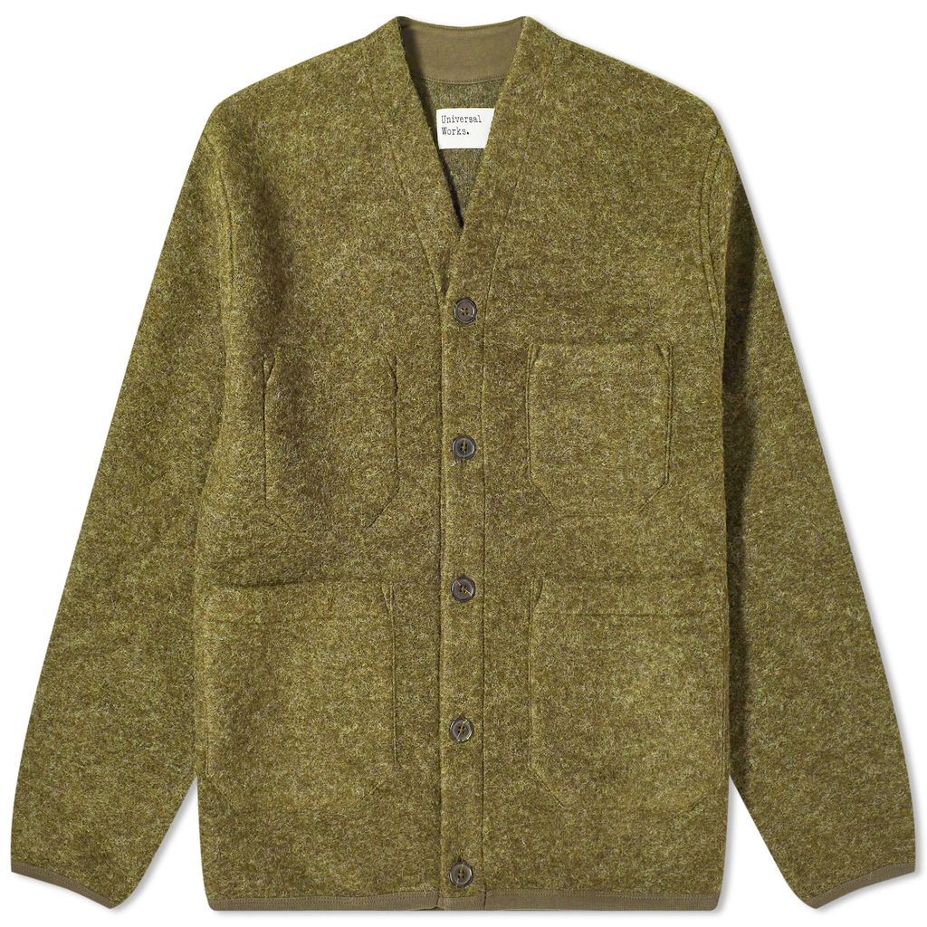 Men's Wool Fleece Cardigan - END. Exclusive Light Olive