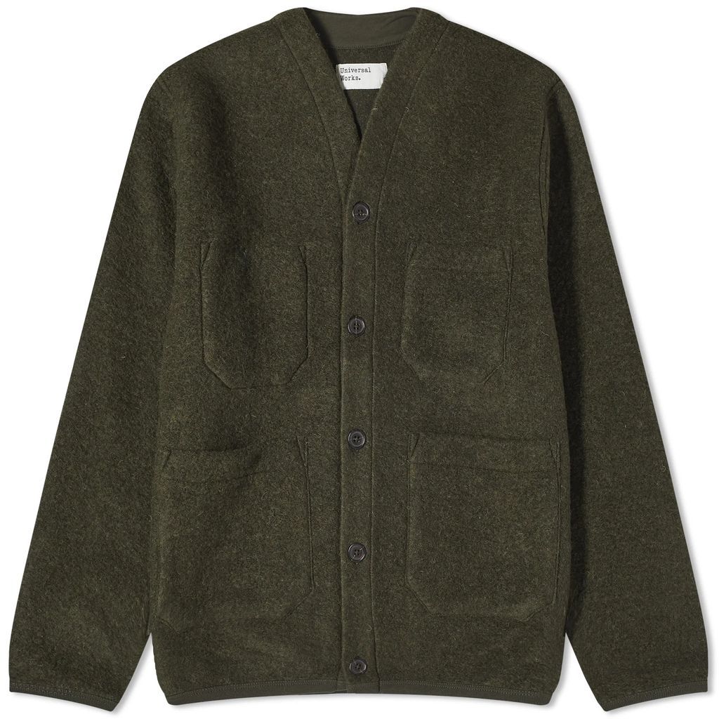 Men's Wool Fleece Cardigan - END. Exclusive Olive