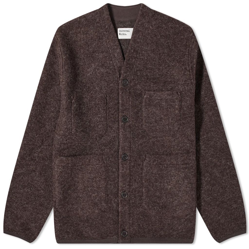 Men's Wool Fleece Cardigan - END. Exclusive Brown