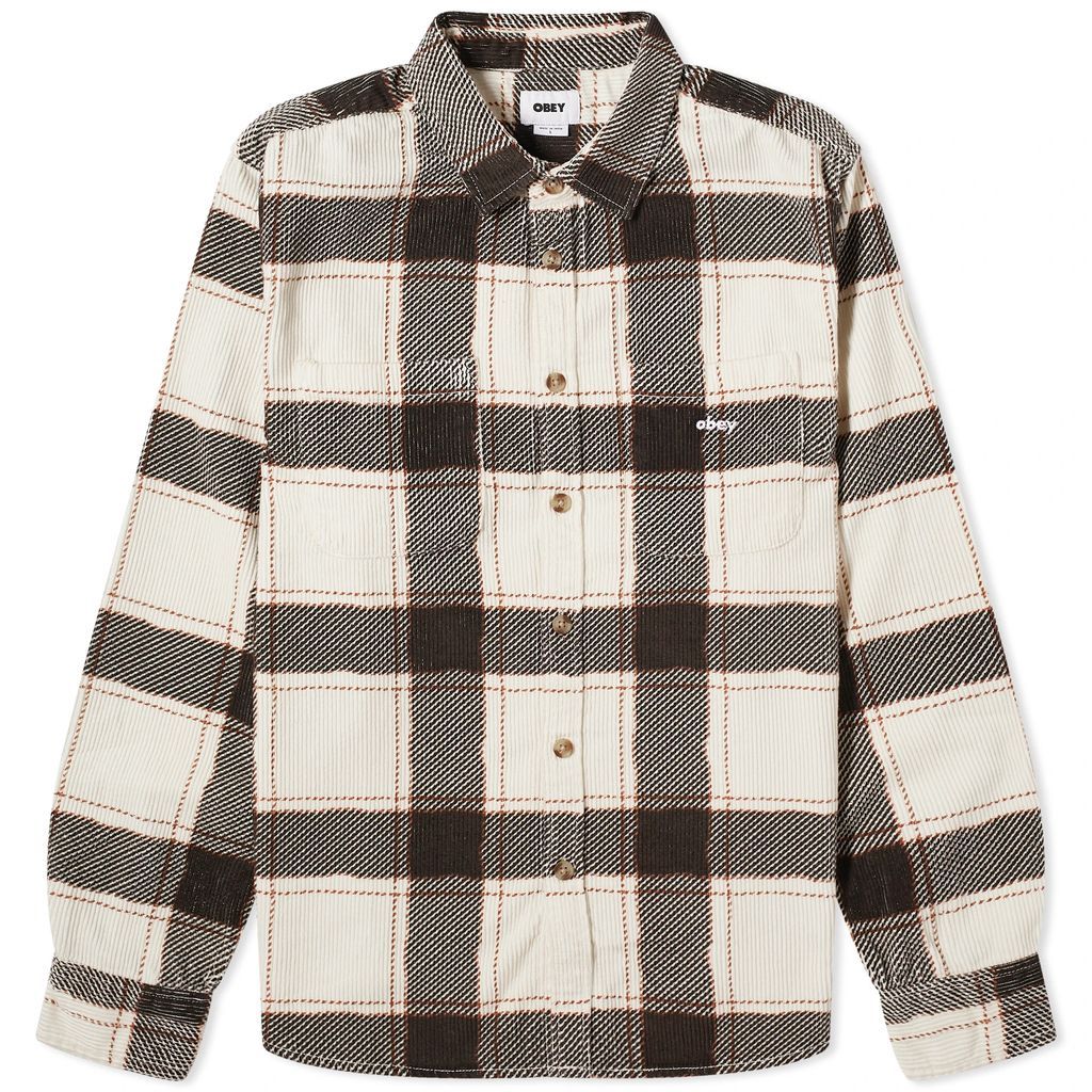 Men's Adrian Woven Corduroy Shirt Unbleached Multi