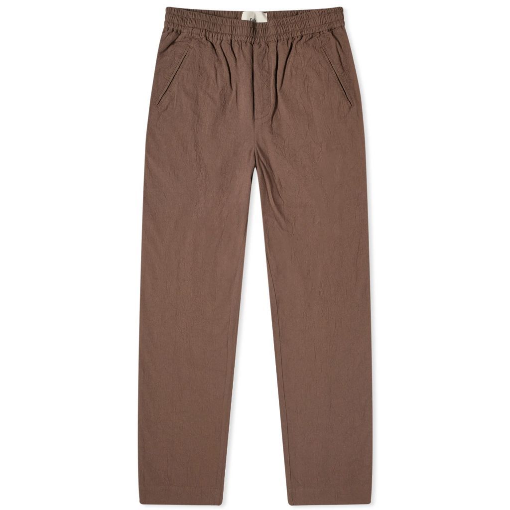 Men's Crinkle Drawcord Assembly Trousers Ash Brown