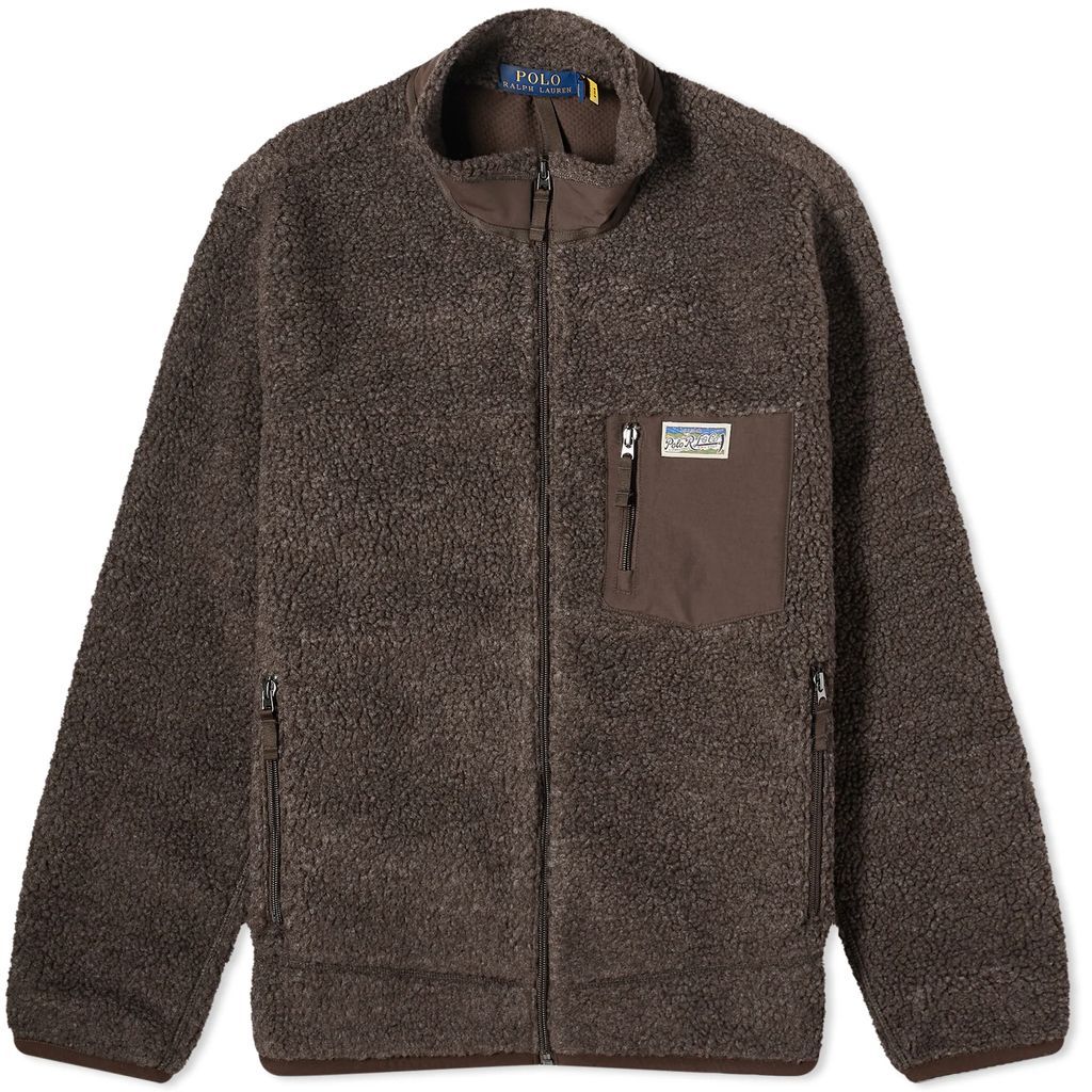 Men's High Pile Fleece Jacket Dark Beech Marl