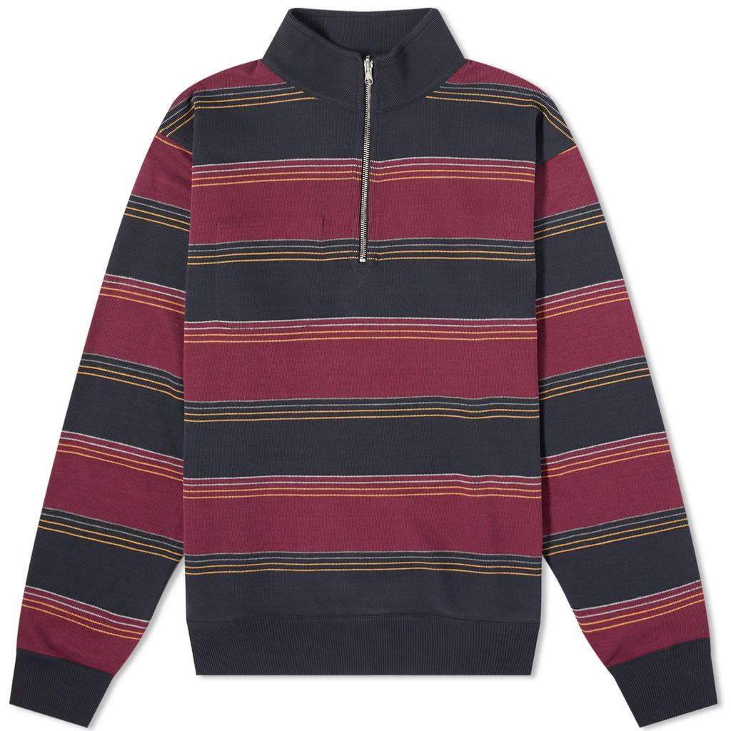 Men's Reversible Half Zip Sweat Navy/Burgundy