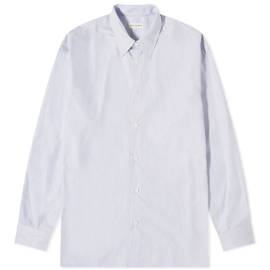 Men's Croom Stripe Poplin Shirt Blue