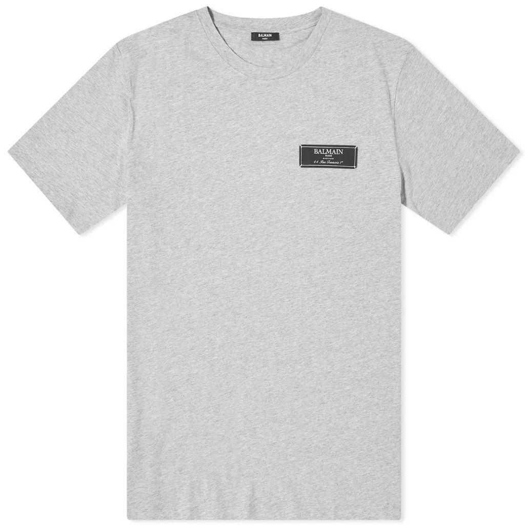 Men's Label T-Shirt Grey Marl