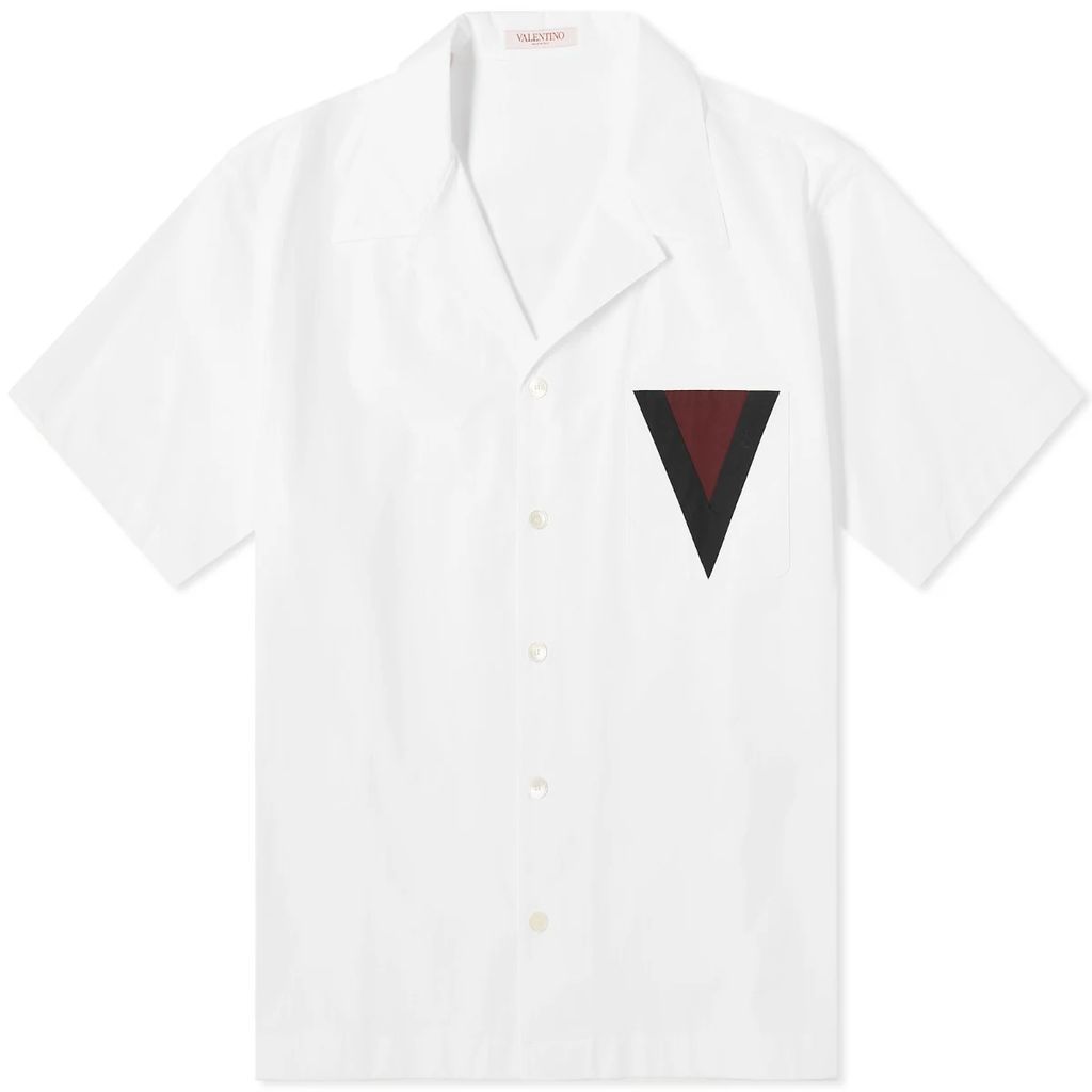 Men's V Logo Vacation Shirt White