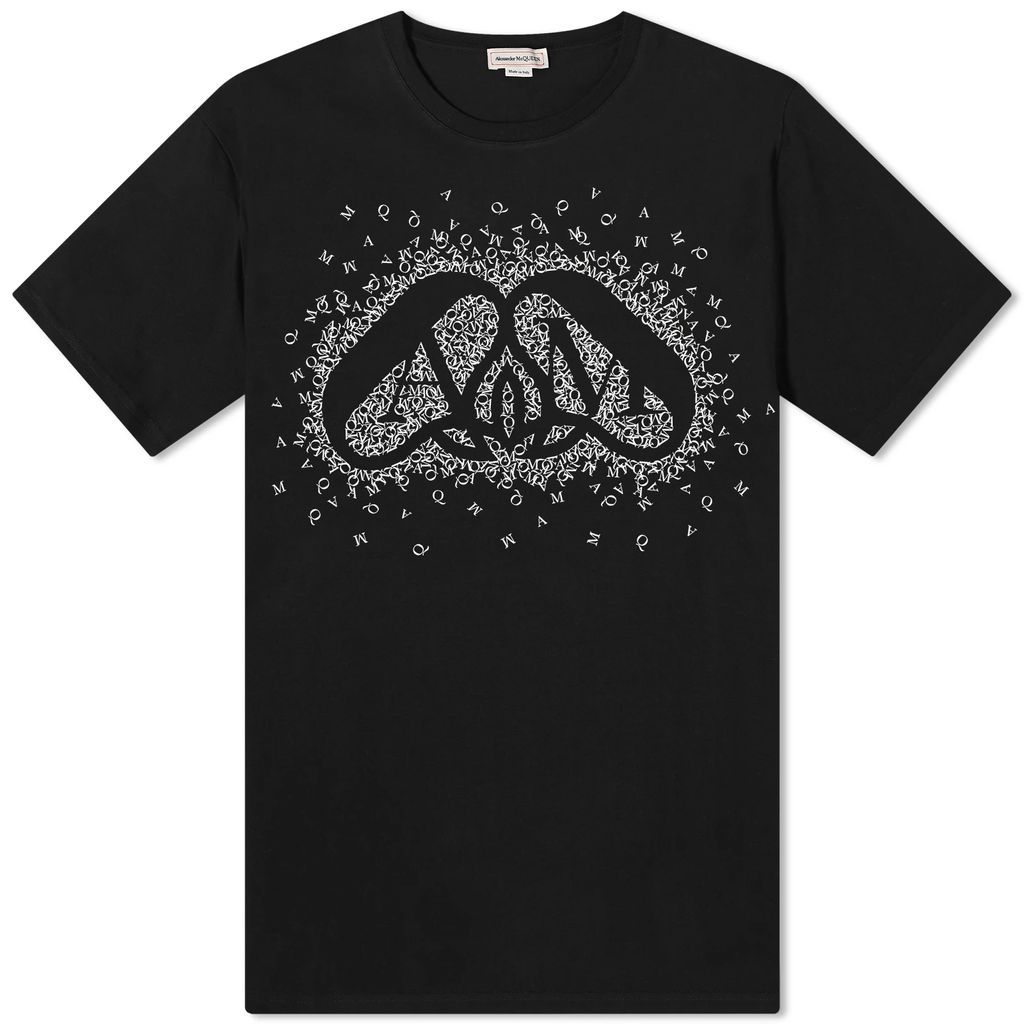 Men's Exploded Charm Print T-Shirt Black/White
