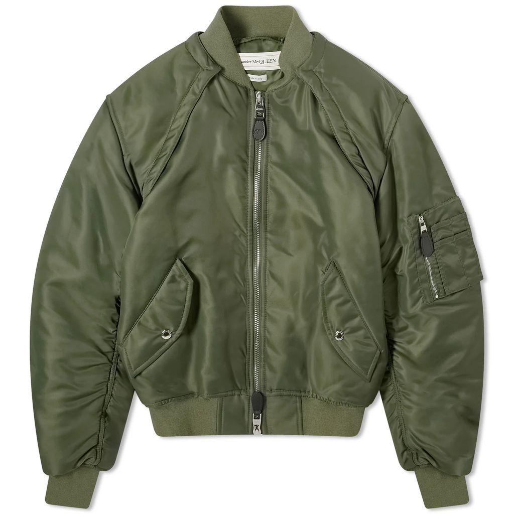 Men's Harness Sleeve Bomber jacket Khaki Green