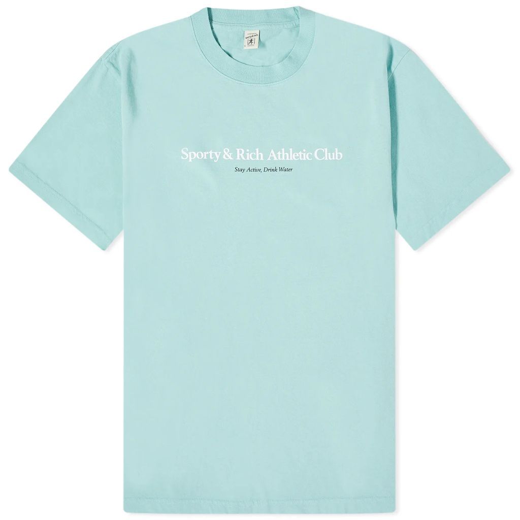 Men's Athletic Club T-Shirt Aqua/White
