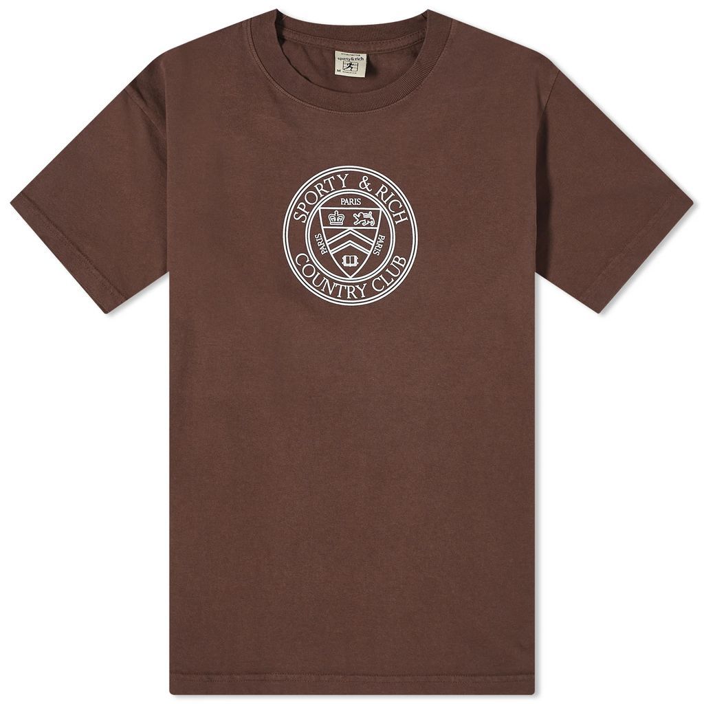Men's Conneticut Crest T-Shirt Chocolate