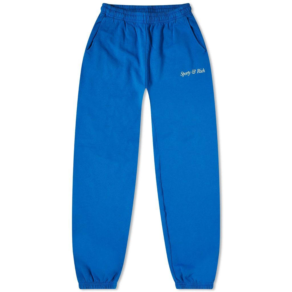 Men's italic Logo Sweat Pants Royal Blue/White