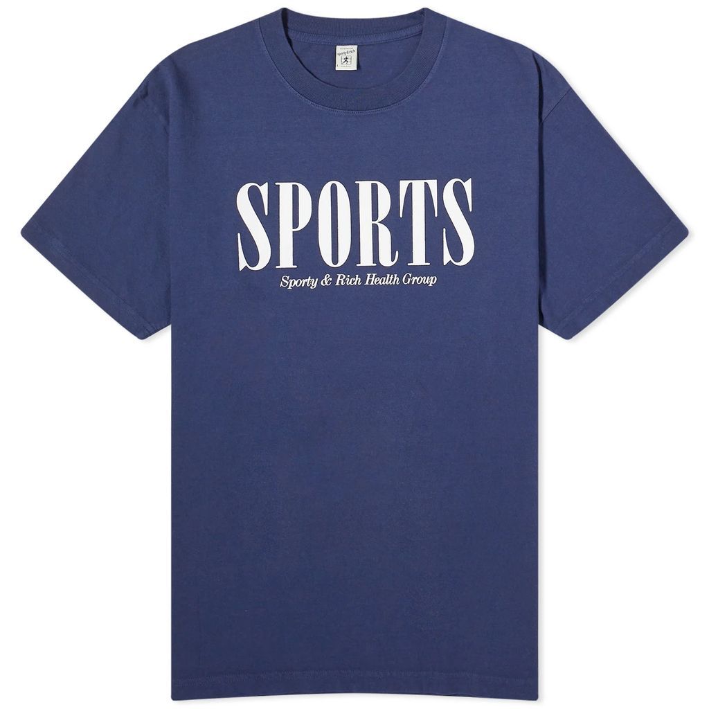 Men's Sports T-Shirt Navy/White