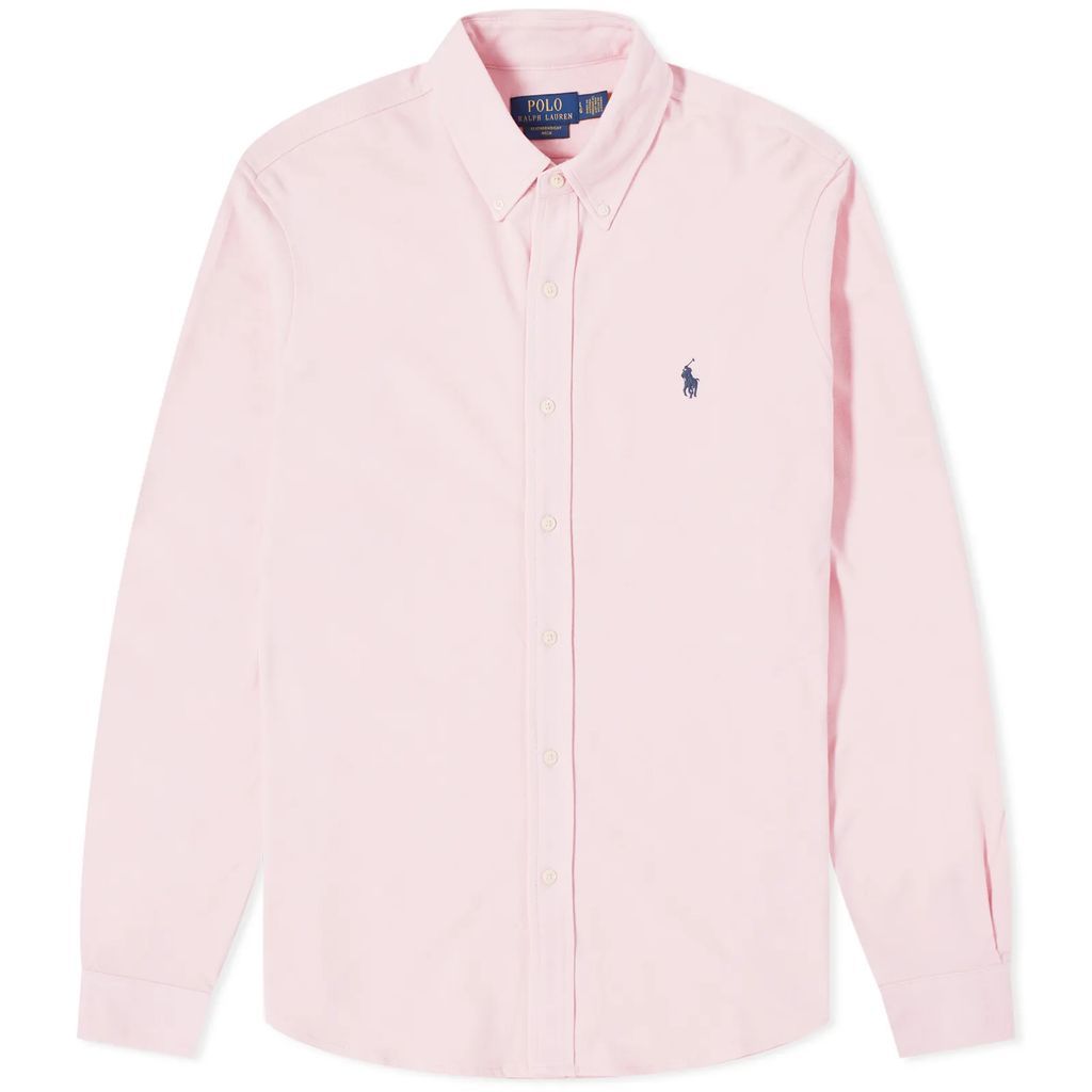 Men's Button Down Pique Shirt Garden Pink