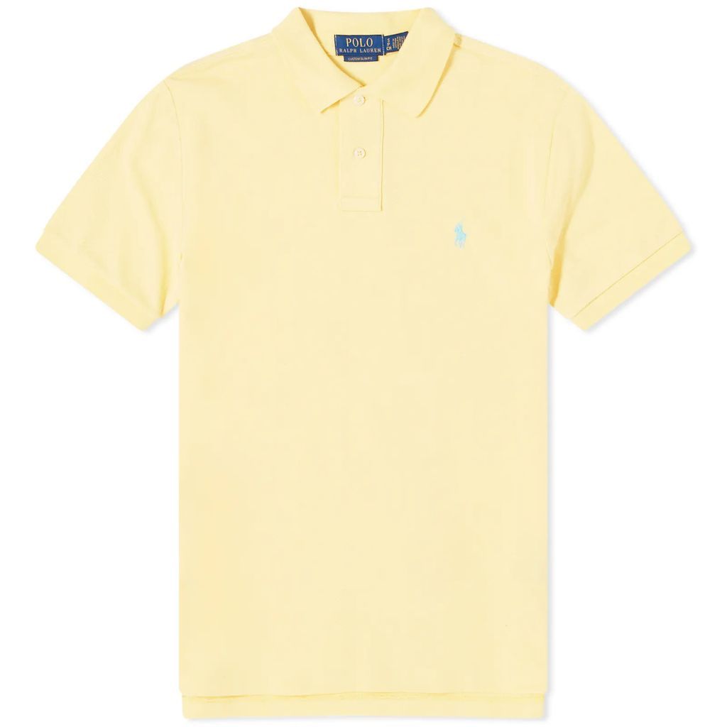 Men's Colour Shop Custom Fit Polo Shirt Corn Yellow