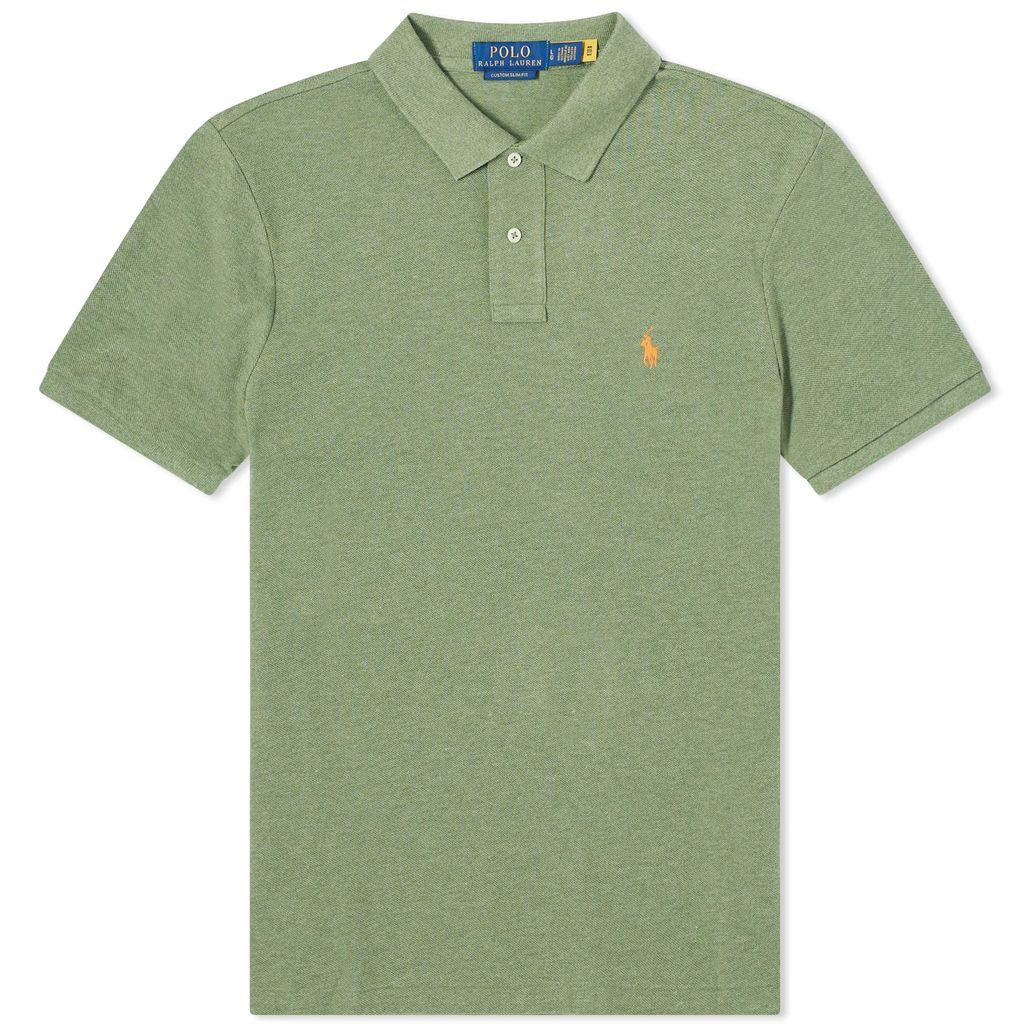 Men's Custom Fit Polo Shirt Cargo Green Heather