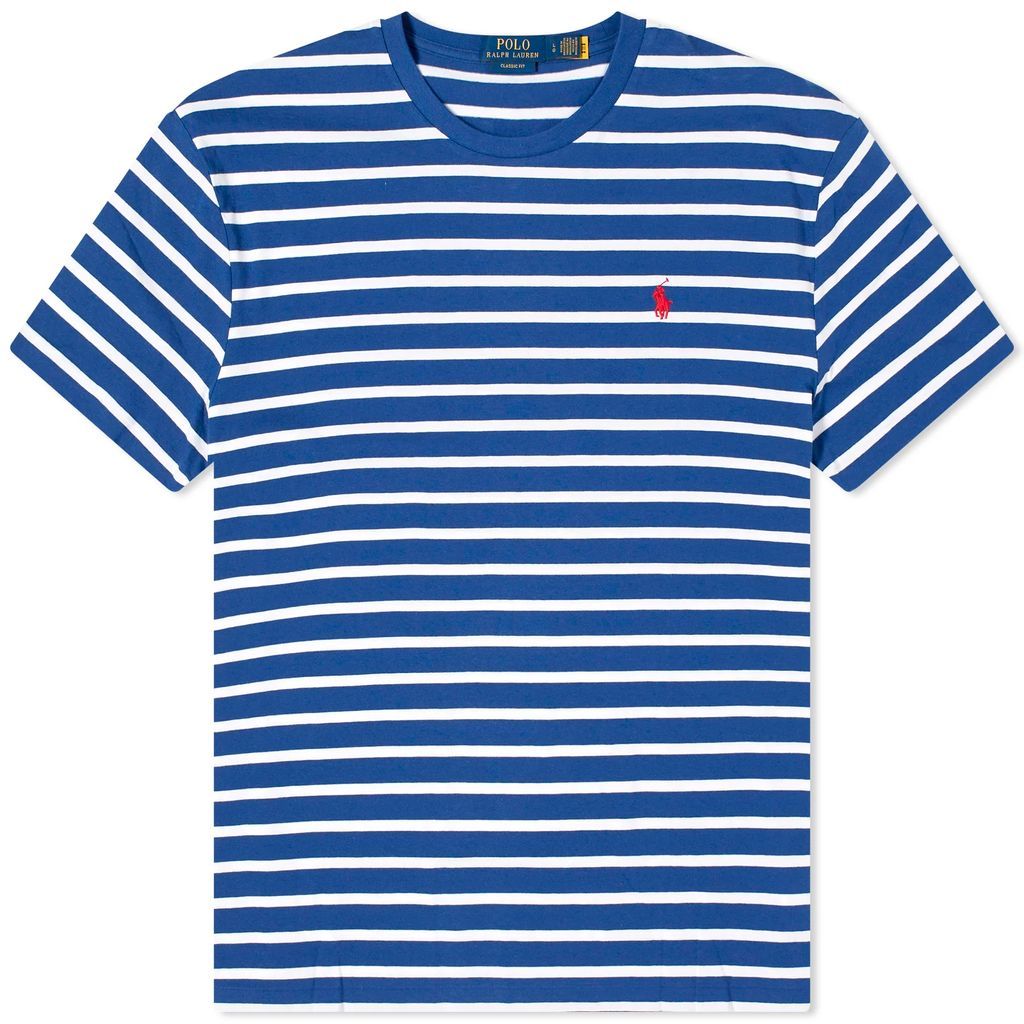 Men's Stripe T-Shirt Beach Royal/White