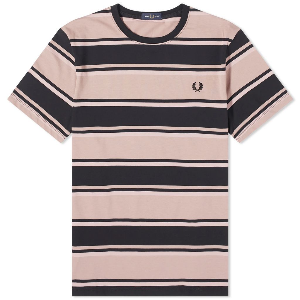 Men's Bold Stripe T-Shirt Dark Pink/Dust