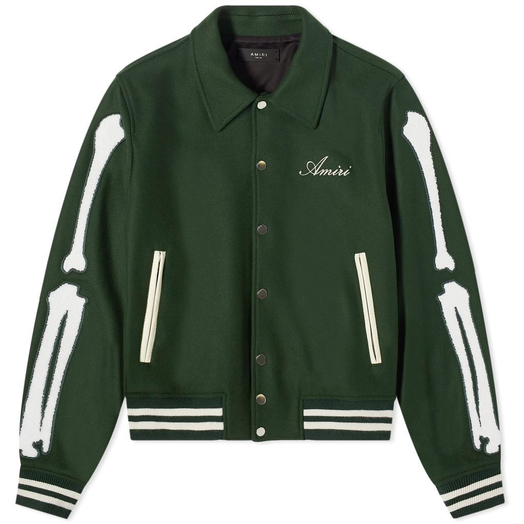 Men's Bones Varsity Jacket Green