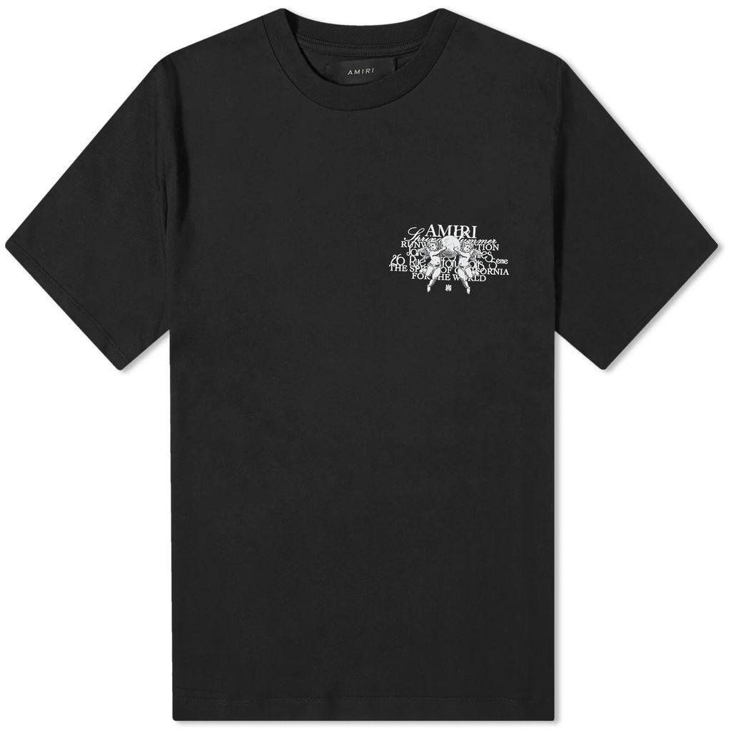 Men's Cherub Text T-Shirt Black
