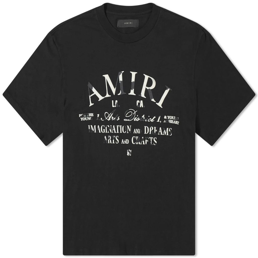 Men's Distressed Arts District T-Shirt Black