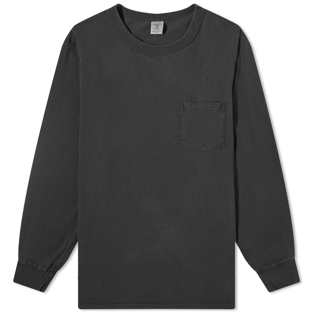 Men's Long Sleeve Heavyweight Pocket T-Shirt Black