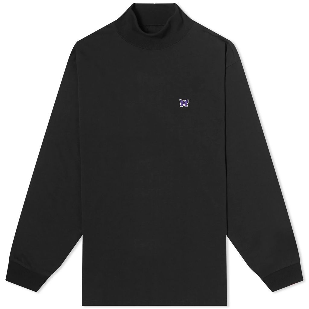Long Sleeve Mock Neck T-Shirt Black
