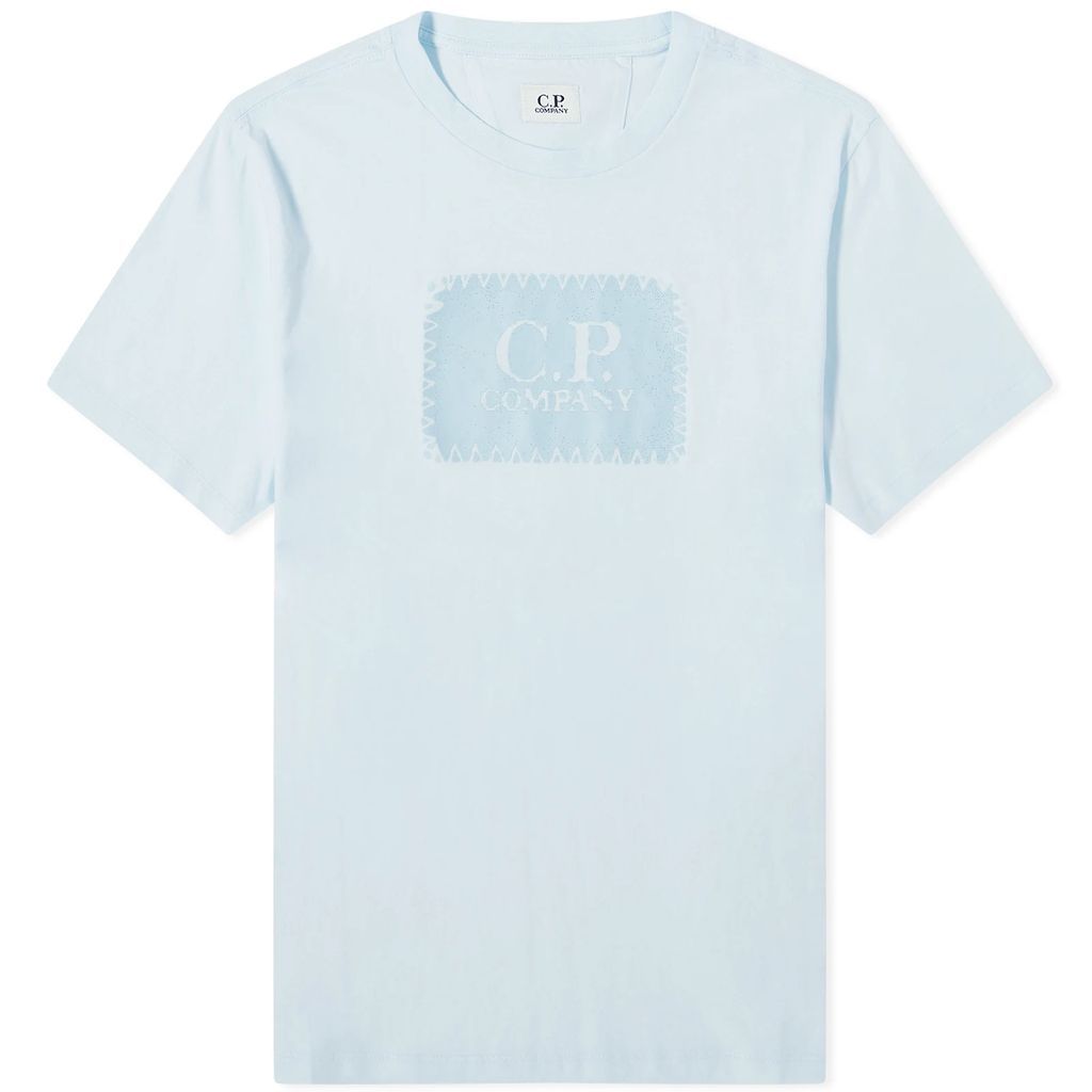 Men's 30/1 Jersey Label Style Logo T-Shirt Starlight Blue