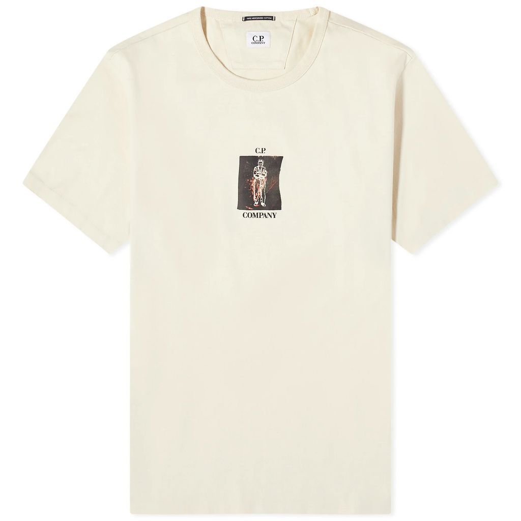 Men's 30/2 Mercerized Jersey Twisted Graphic T-Shirt Pistachio Shell