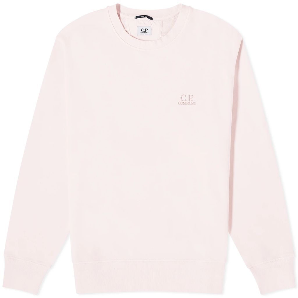 Men's Cotton Diagonal Fleece Logo Sweatshirt Heavenly Pink